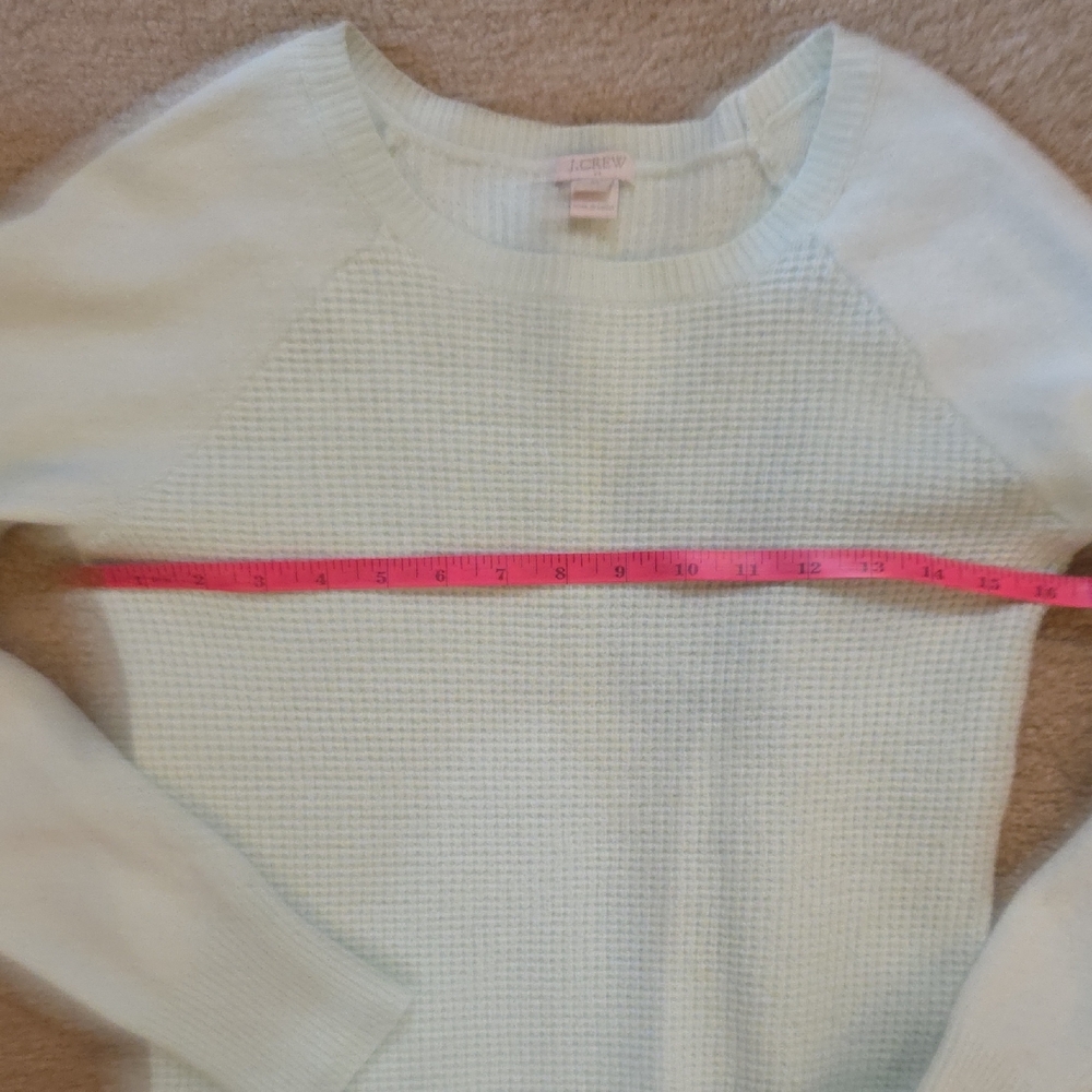 LOFT Mint Green Crew Neck Wool Blend Sweater Sz‎ Med - Picture 4 of 6